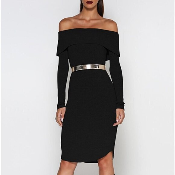 RUNAWAY the Label OFF THE HOOK knit midi dress wine M NEW - Picture 10 of 12